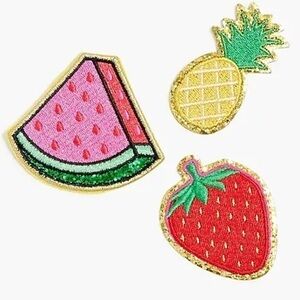 J. Crew Fruit sticker patches set-of-three